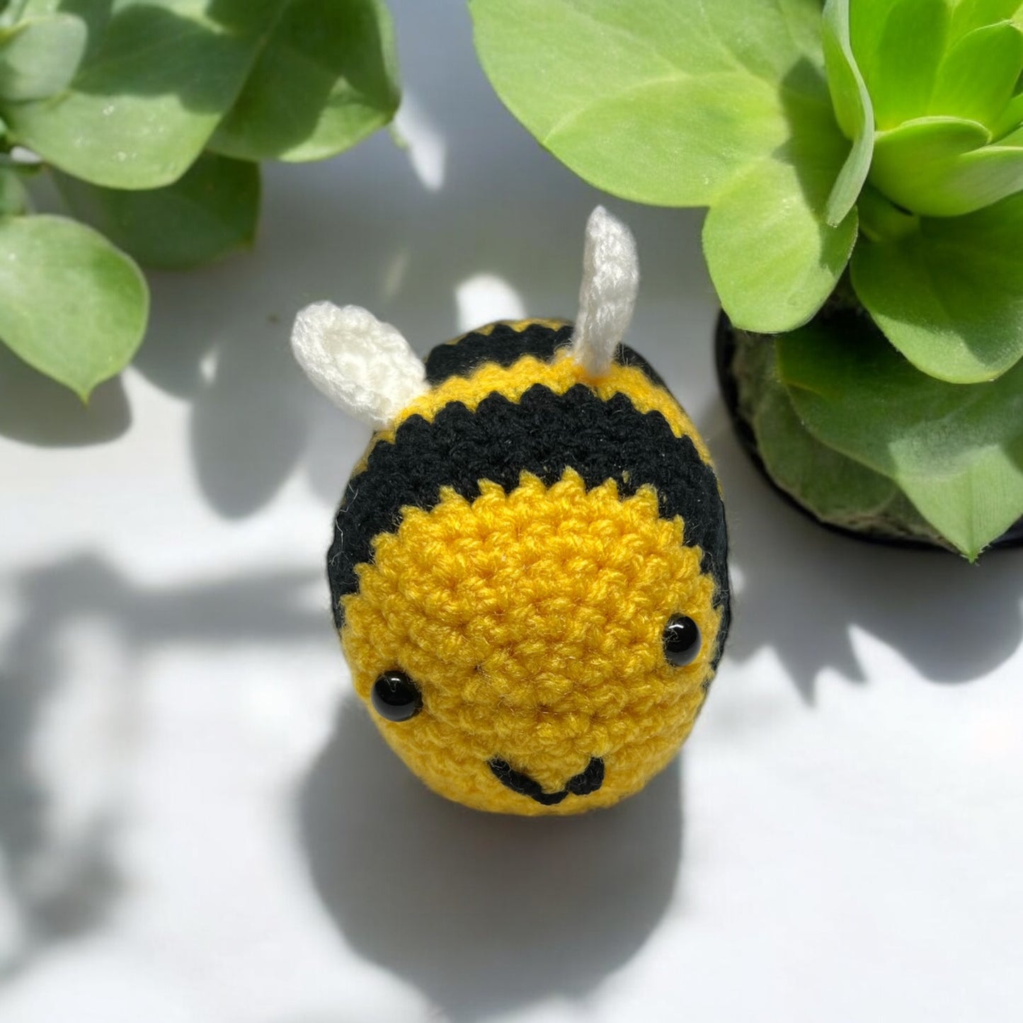 Handmade Crocheted Bee Plushie | Cute & Cuddly Crochet Toy | Perfect Gift for Bee Lovers |