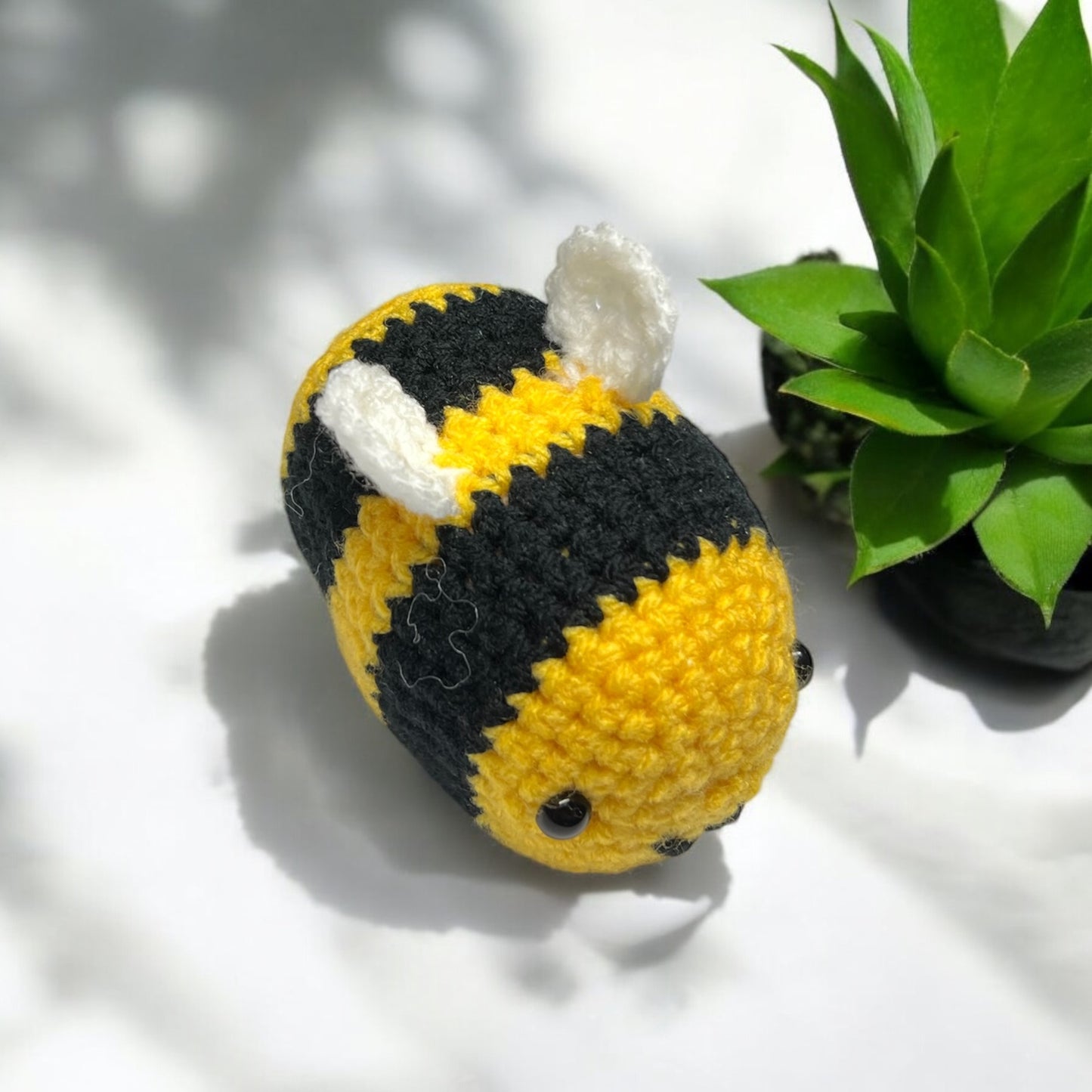 Handmade Crocheted Bee Plushie | Cute & Cuddly Crochet Toy | Perfect Gift for Bee Lovers |