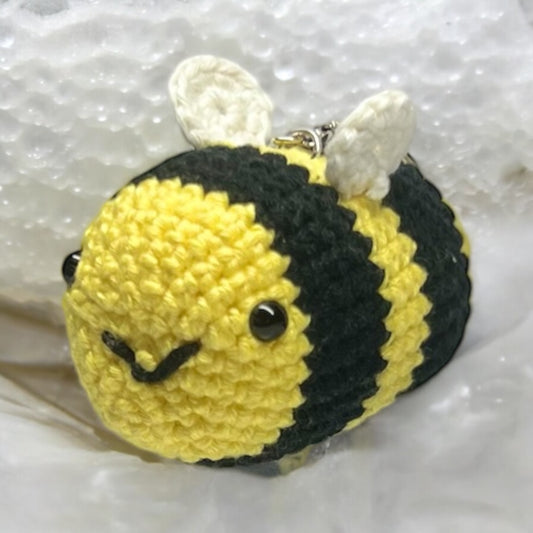 Handmade Crochet Bee Keychain | Cute Bee Bag Charm | EJCraftz Original